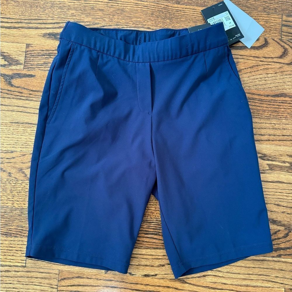NWT New NIKE Flex UV Victory Women’s Stretch Pull On Golf Shorts Navy Blue XS
